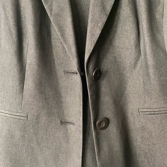 Ladies Jones New York 2 piece Pant Suit in Denim Grey/Blue Size 8 - Picture 2 of 6